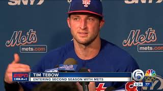 Tim Tebow reports to Mets camp