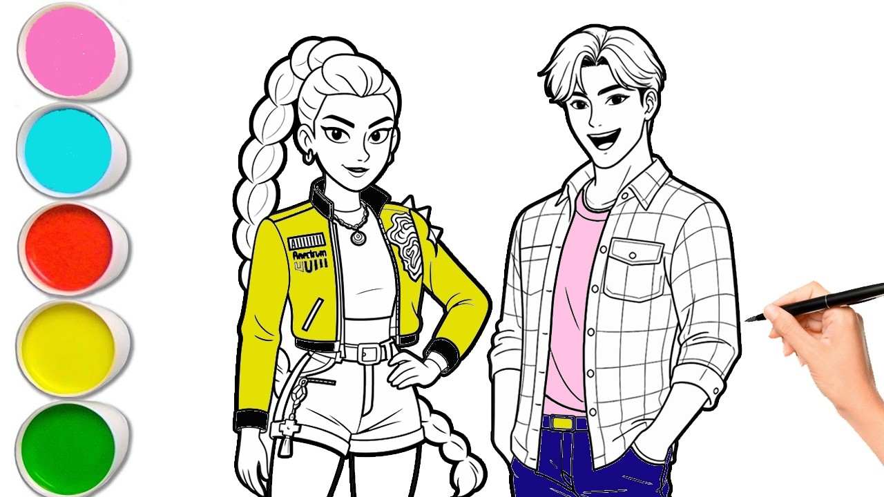 KPop Demon Hunters | Easy Step-by-Step Tutorial - How  to Draw Rumi & Jinu