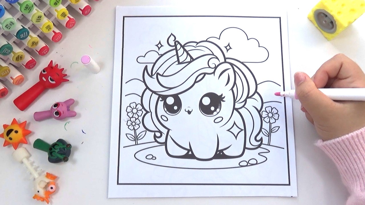 Relaxing Coloring Time: Magical Unicorn Edition 🦄🌈