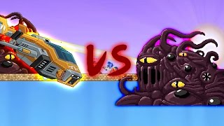 Starbound - Frackin' Gunship VS Super Shoggoth
