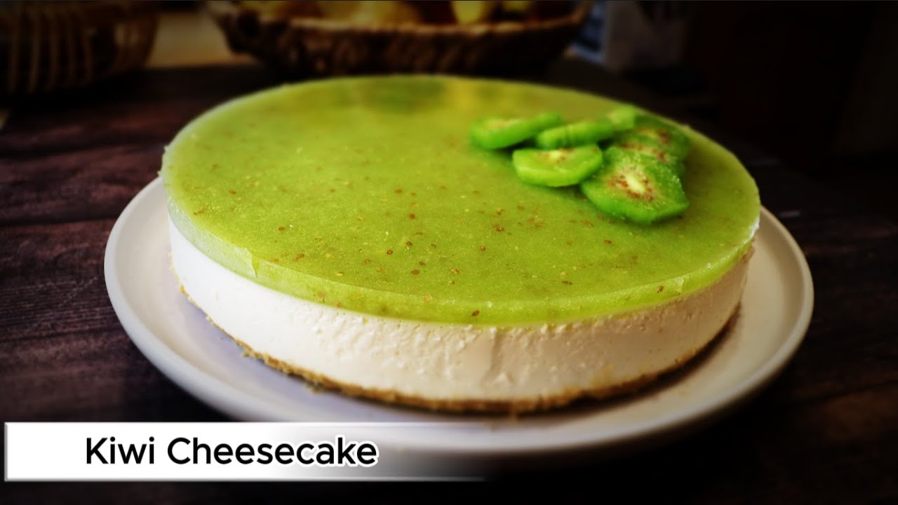 Kiwi Cheesecake - Easy No Bake Kiwi Cheesecake Recipe - YouTube