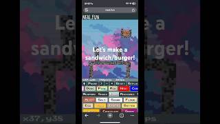 Making a sandwich/burger! #nealfun #sandboxels #sandwich #burger #food