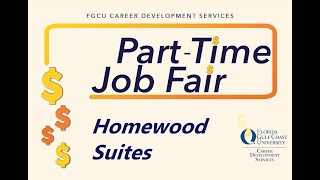Fgcus 2021 Part-Time Job Fair - Homewood Suites