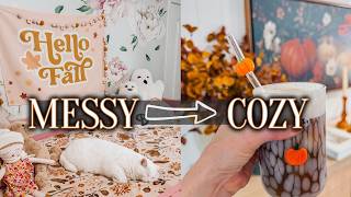 MESSY TO COZY |CLEAN & FALL DECORATE WITH ME