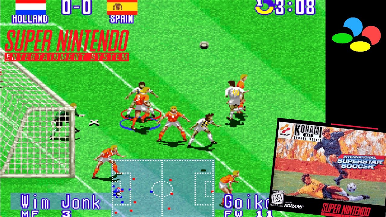 International Superstar Soccer Deluxe (1995) Super Nintendo (SNES) Gameplay in HD (bsnes)