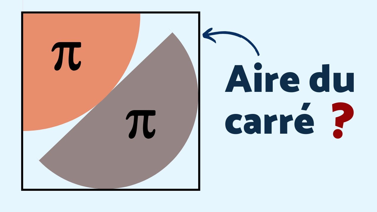 DOUBLE 𝛑⎪TROUVE L'AIRE DU CARRÉ 🫵