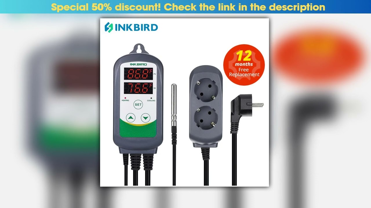 INKBIRD ITC308 Heating and Cooling Dual Relay Temperature Controller Carboy Fermenter Greenhouse