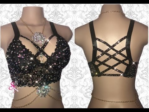 rhinestone bralette top