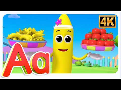 Five Little Fruits Jumping On The Bed & More Counting Nursery Rhymes Song For Children
