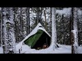 Hot Tent Overnighter in Rain and Snow
