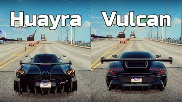 NFS Heat: Pagani Huayra BC vs Aston Martin Vulcan - Drag Race
