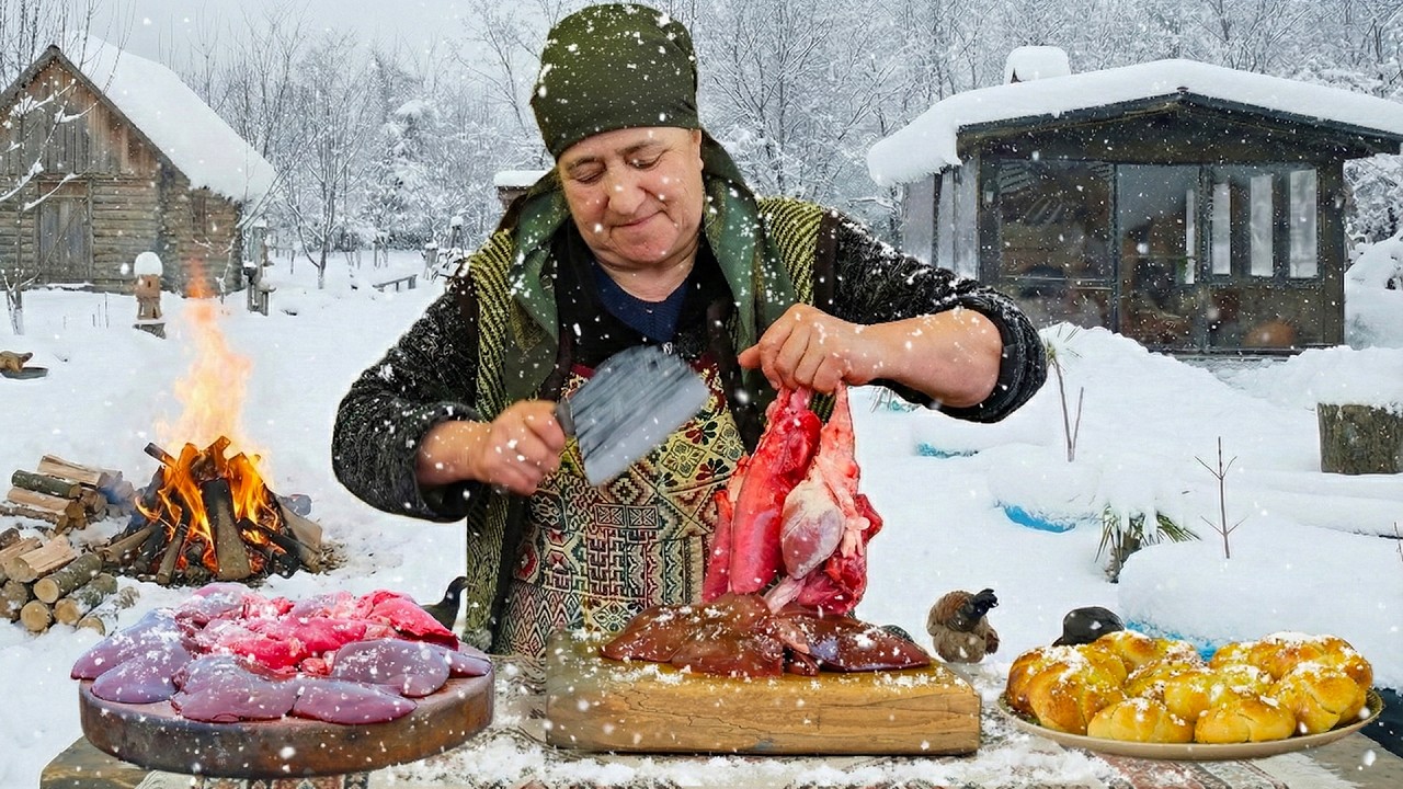 The Ultimate COZY Winter Evening ❄️🔥 Baking Fluffy Buns & Relaxing Tea Time by the Fireplace (ASMR)☕