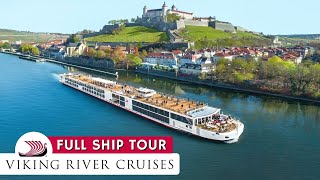 Viking River Cruises | Viking Longship Full Walkthrough Tour & Review 4K | All Public Spaces