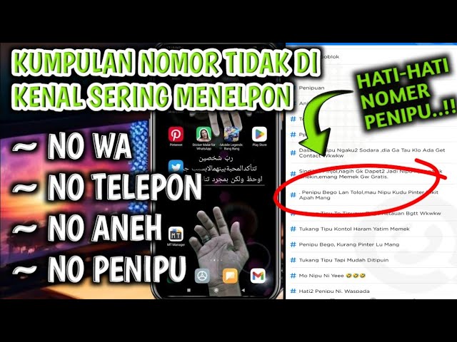 Kumpulan Nomor tidak dikenal yang sering menelepon | Nomor Penipu!! Viralkan! class=