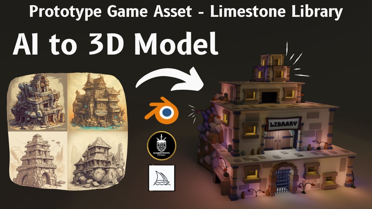 AI Art to 3D Full Modelling - Dwarf Library 