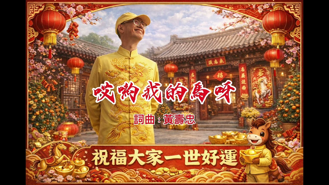 “哎喲我的馬呀”是一首原創賀歲歌曲，詞曲黃壽忠，翻版必究