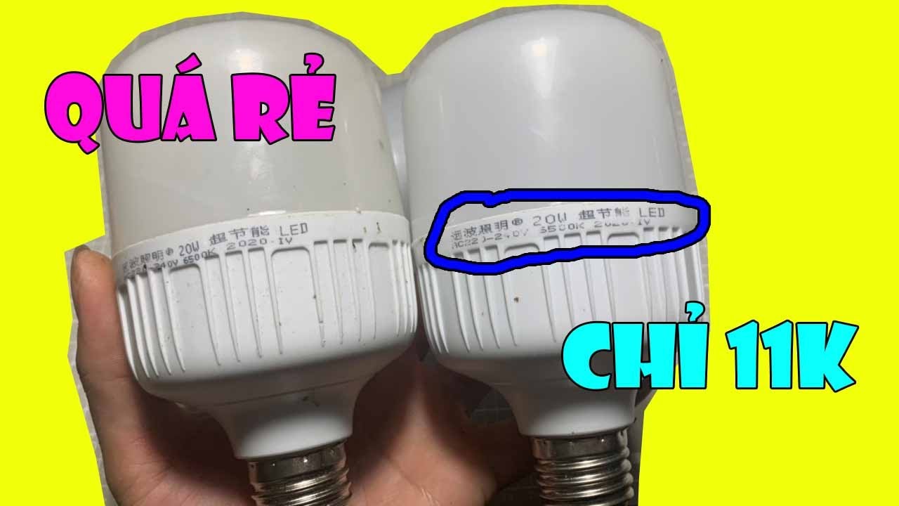Review cấu tạo bên trong chiếc bóng đèn led 20w mua trên shopee chỉ 11k