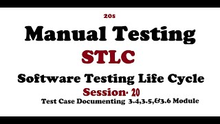 Manual Testing||Session-20||Test Cases- 3.4,3.5,&3.6 Module||