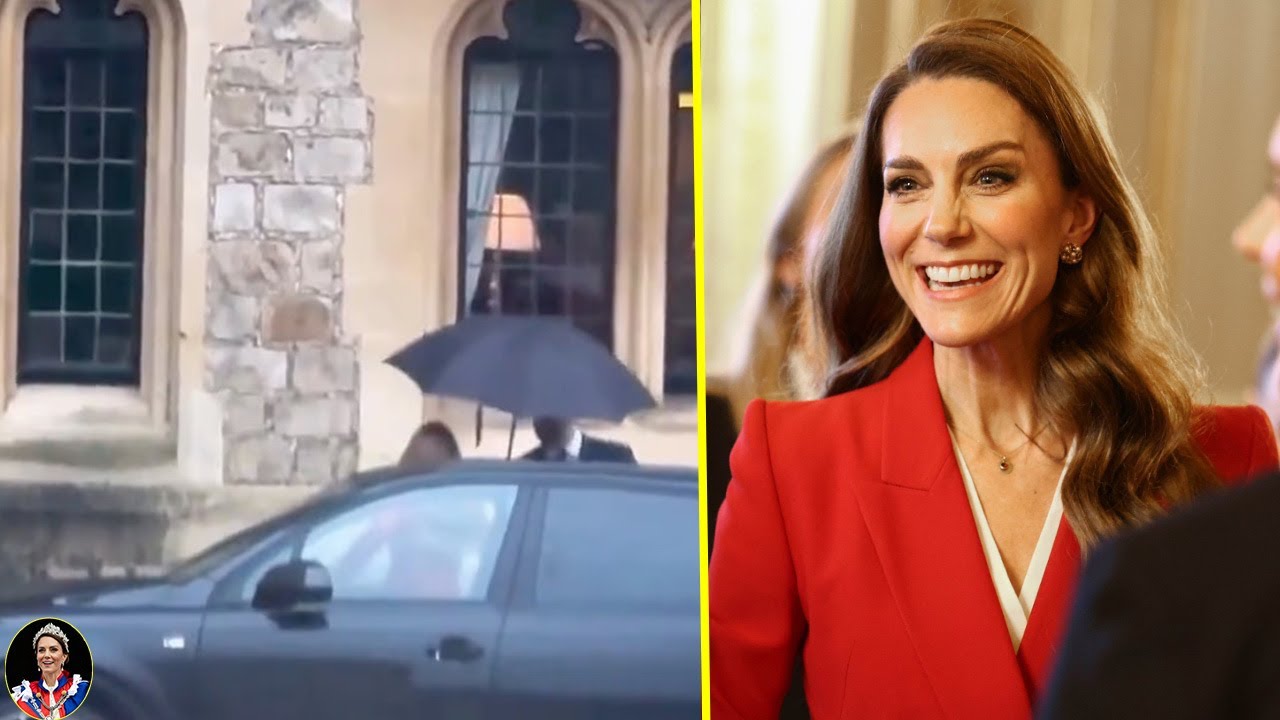 Catherine surprised royal fans by driving herself to a party at Windsor Castle... in high heels.