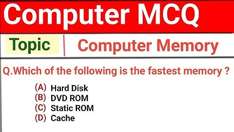 Top MCQ On Computer Memory || For Competitive Exams ||