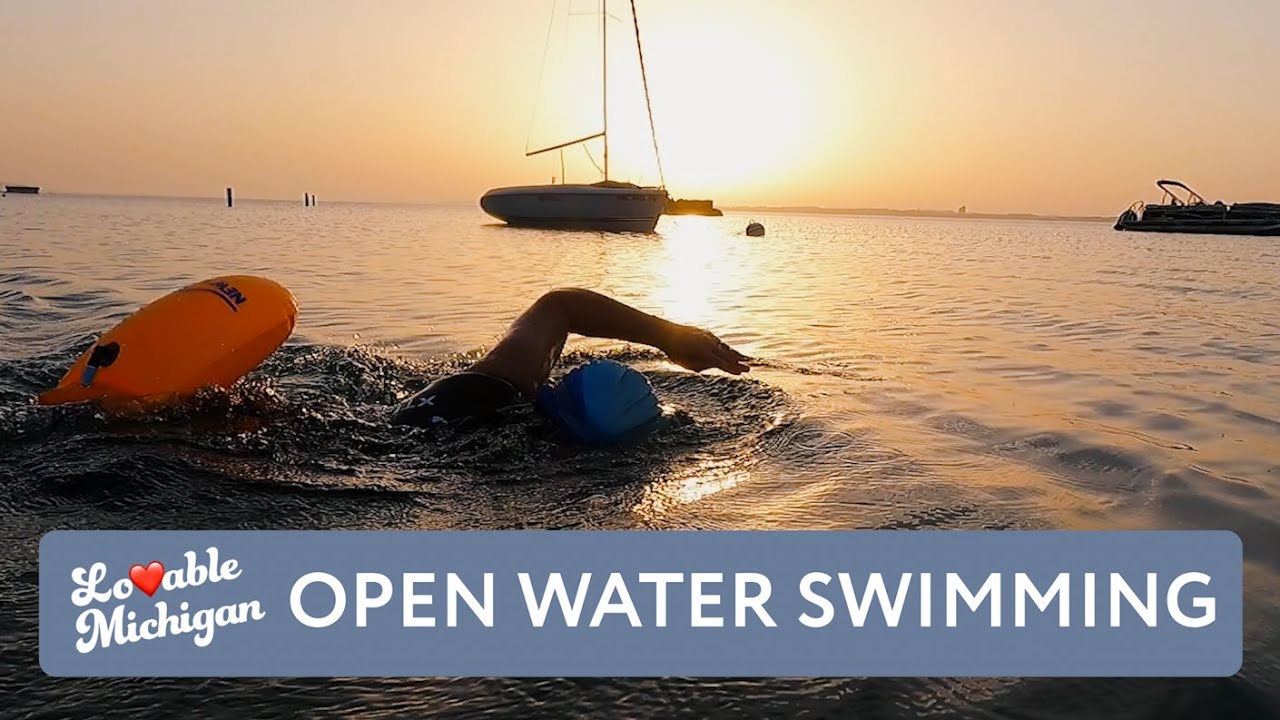 Open water swimming in Grand Traverse Bay YouTube