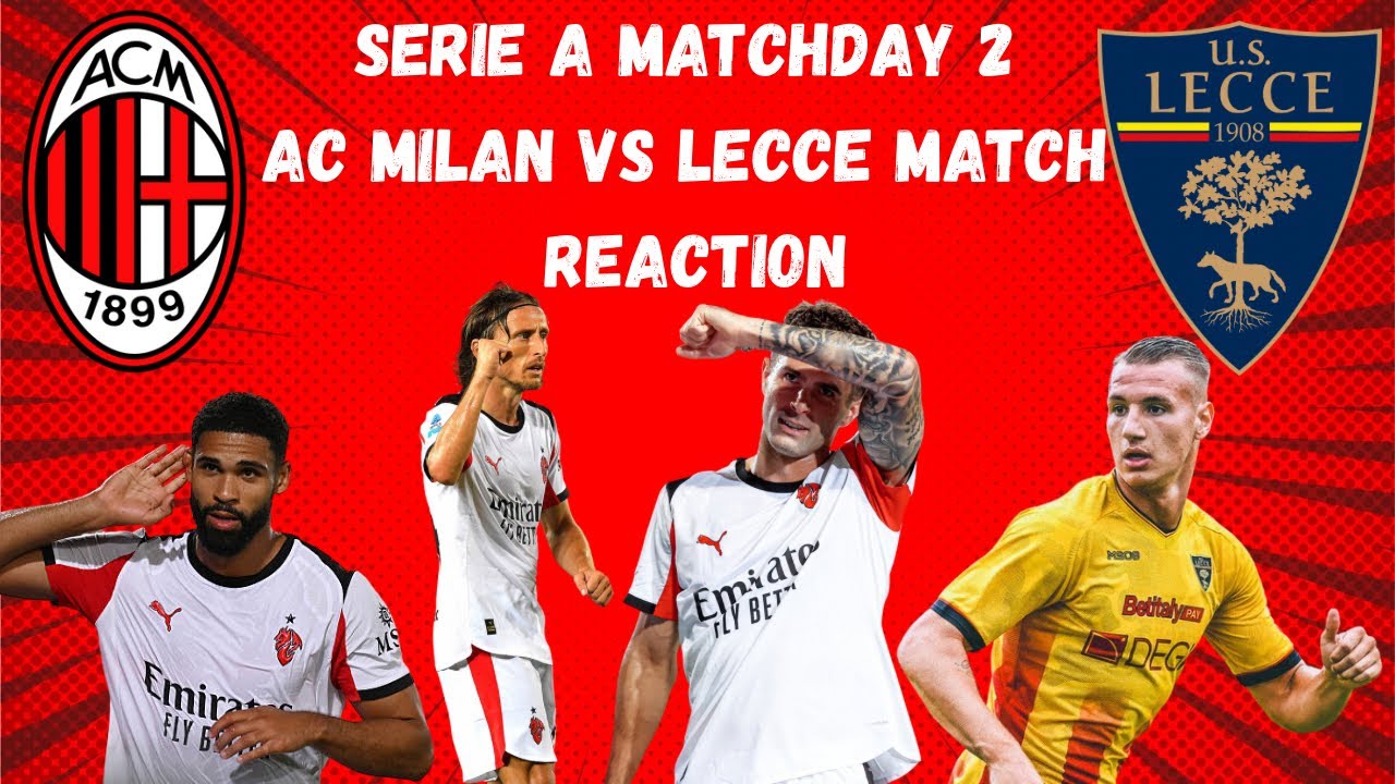 AC Milan vs Lecce Match Reaction|Serie A Matchday 2|MIL 2 LEC 0 