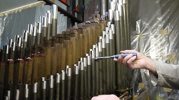 ORGAN TUNING: Setting the pitch and laying the first tuning scale on completely untuned pipework.