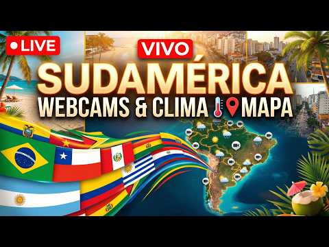 South America Webcam Tour – Live Beaches, Cities & Weather — Multiple locations, South America live camera thumbnail