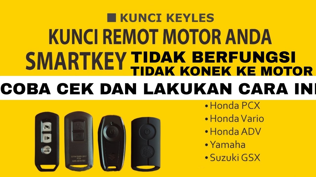 cara mengatasi remot keyless tidak konek ke motor remot tidak konek