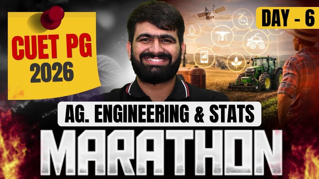 Day 06- Agricultural Engineering and Statistics I CUET PG 10 Day Series by IARI Wala