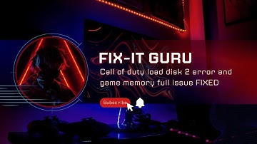 Call of duty load disk 2 error and game memory full issue FIXED ||  Fix It Guru  ||  V - 3