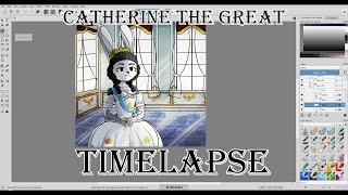 Catherine The Great as A Rabbit (TIMELAPSE) - Civ V Drawing Challenge