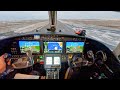 Citation cj3 business jet  take off in iceland with 50 knots winds