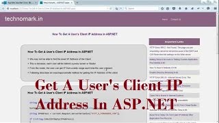 How To Get A User's Client IP Address In ASP NET