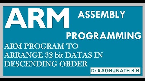 #BEC601 ESD Lab    PROGRAM TO ARRANGE 32 bit DATAS IN DESCENDING ORDER