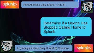 Splunk Tutorial | Finding Systems No Longer Reporting To Splunk #FADS