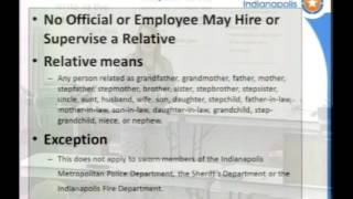 City of Indianapolis Ethics Code Training