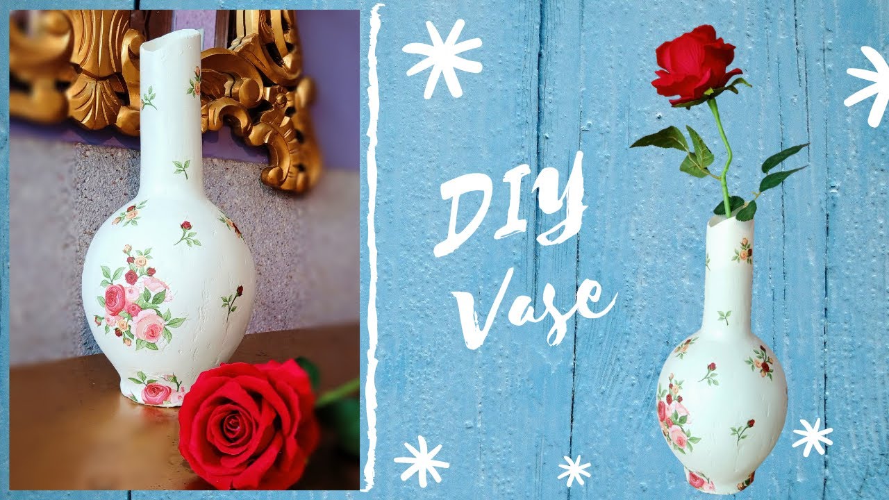 How to make Vase DIY Vase Corner Flower Vase YouTube