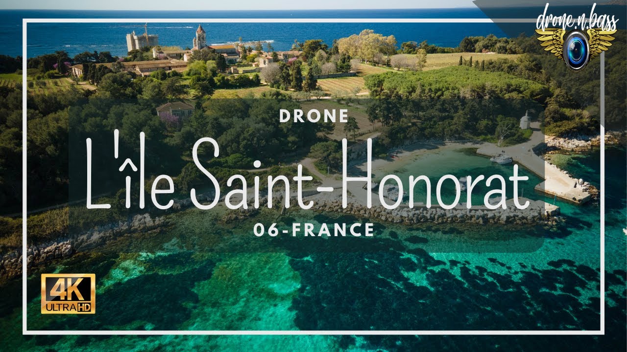 L'île Saint-Honorat 🌴⛪🇨🇵06 Cannes |drone 4K| Vol en Provence