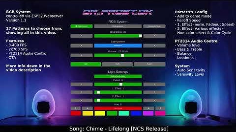 RGB System - ESP32 Webserver, VU-Meter, ws2812b LED