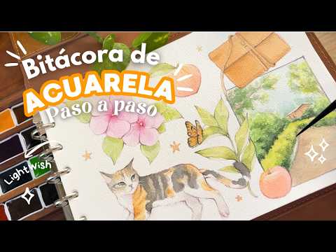 CREA TU PROPIO DIARIO ILUSTRADO EN ACUARELA✨🎨| Ideas para tu sketchbook ft Lightwish