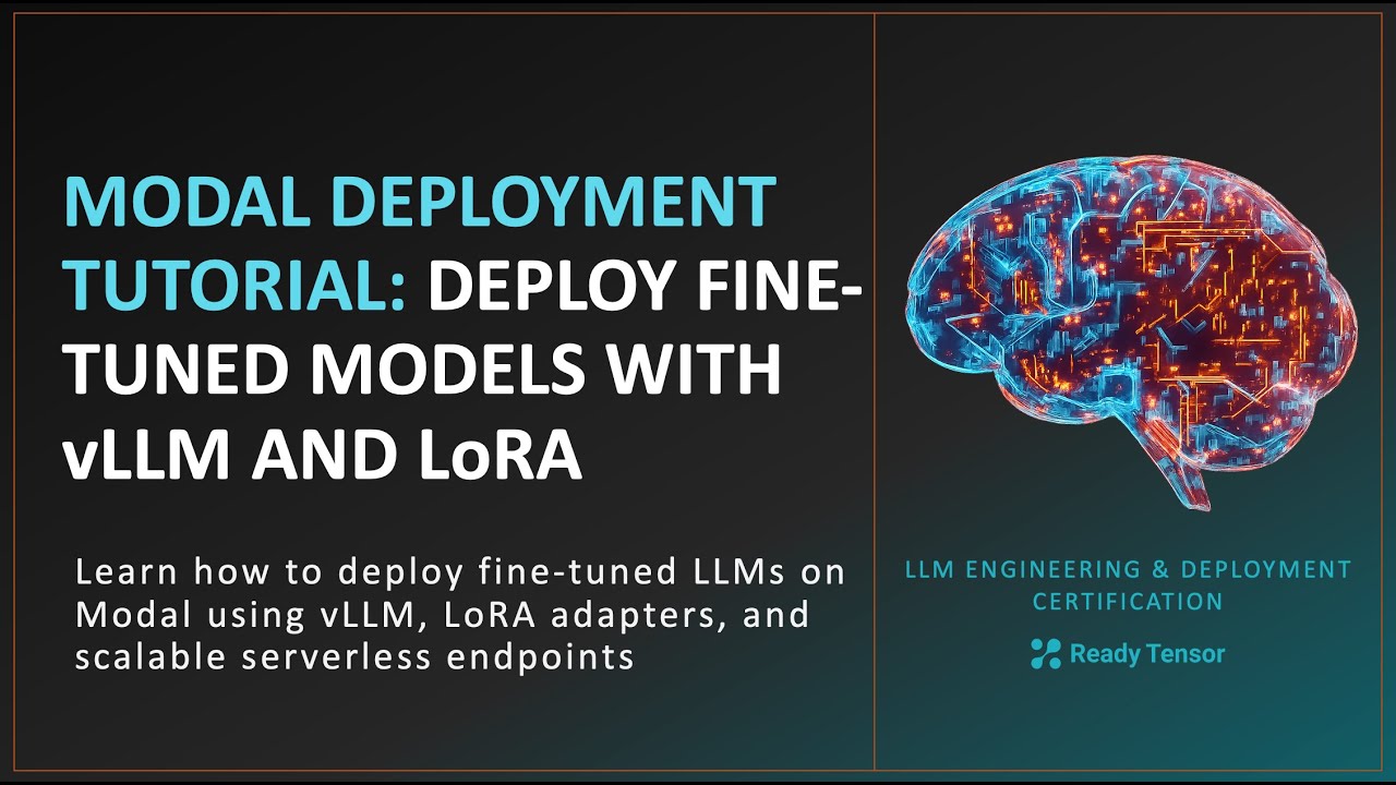 Руководство по развертыванию Modal LLM: развертывание доработанных моделей с помощью vLLM и LoRA.