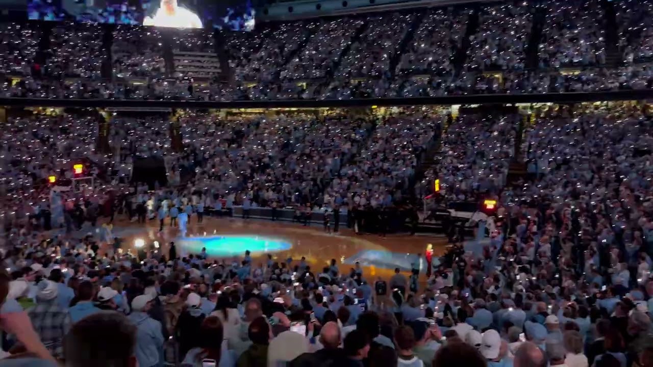 UNC intros just prior to basketball game against Duke!