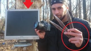 Throwing Knives vs OLD PC Monitor (Will it Survive)