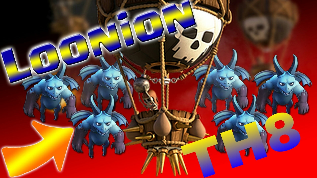 LOONION : TH8 NEW ATTACKING STRATEGY | CLASH OF CLANS
