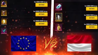 REGIÓN EUROPA VS REGION INDONESIA  *CUÁL ES MEJOR?* / FREE FIRE / ALÍEN TC