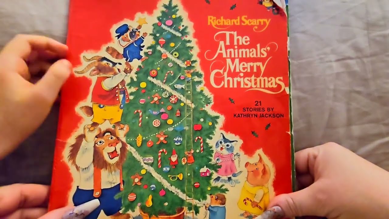 Reading the kids vintage Christmas book: Richard Scarry The Animals Merry Christmas.. Story # 3