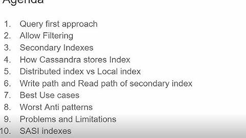 Secondary indexes in Apache Cassandra