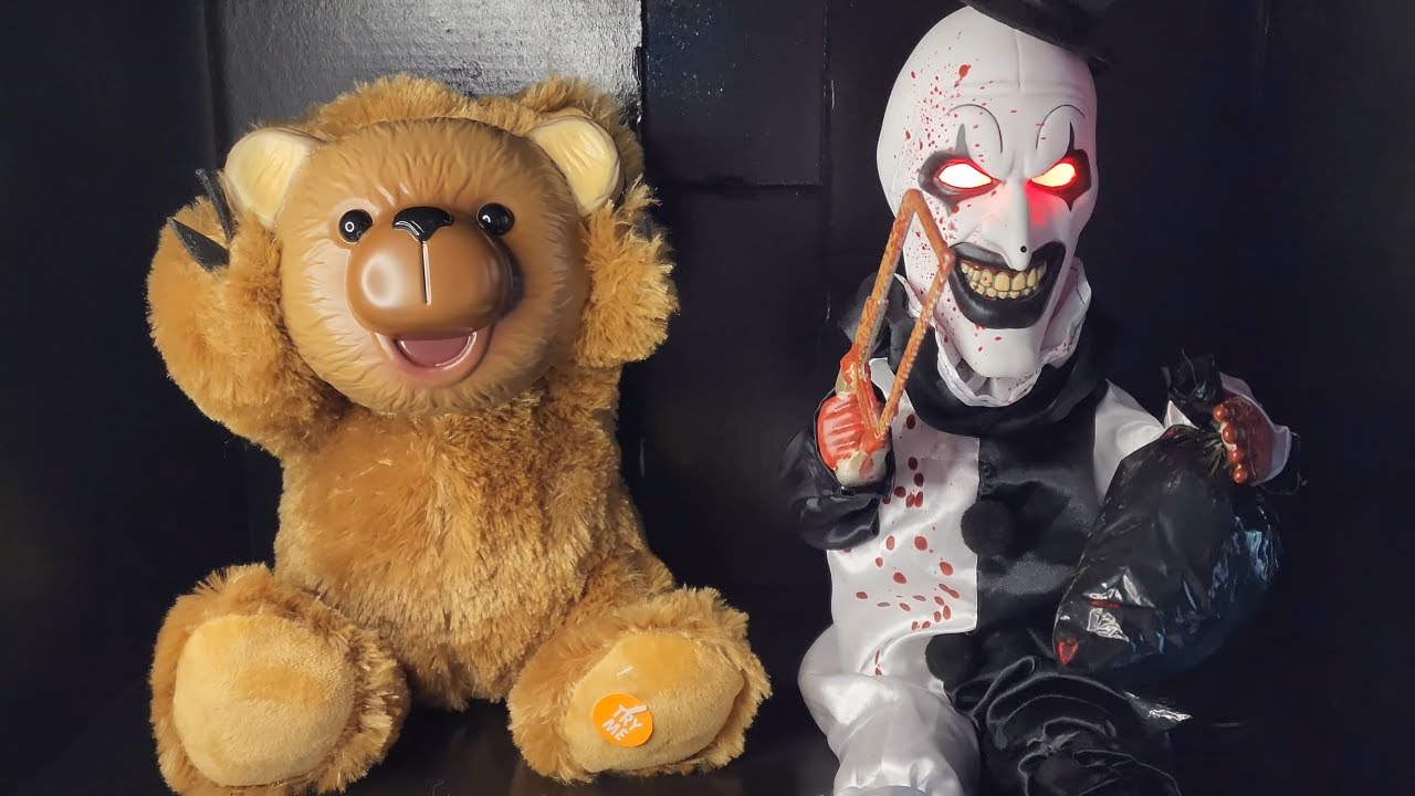 Terrifier Art The Clown & Spooky Bear Tabletop Animatronics!