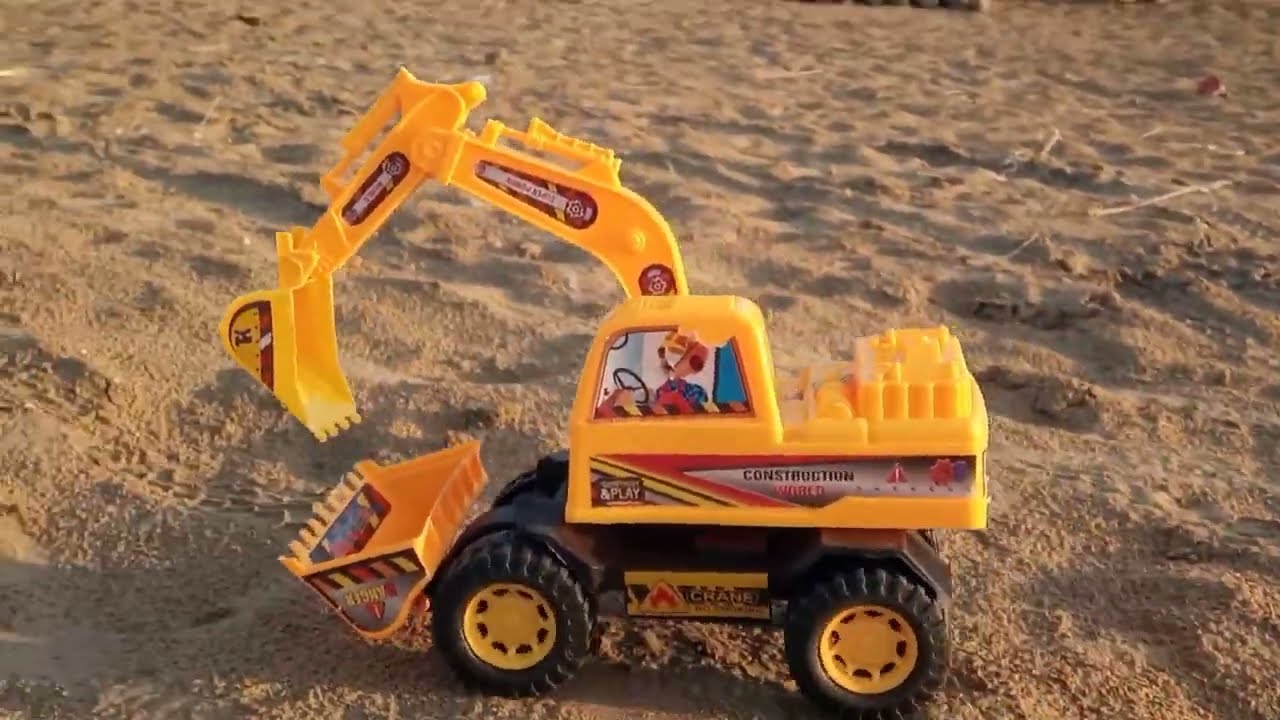 Vehicles for Kids Toys ||Excavator & Crane Truck for Kids